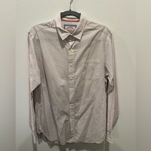 Rooks Brothers Button Down Shirt in White, Orange, and Blue - Men’s (M)